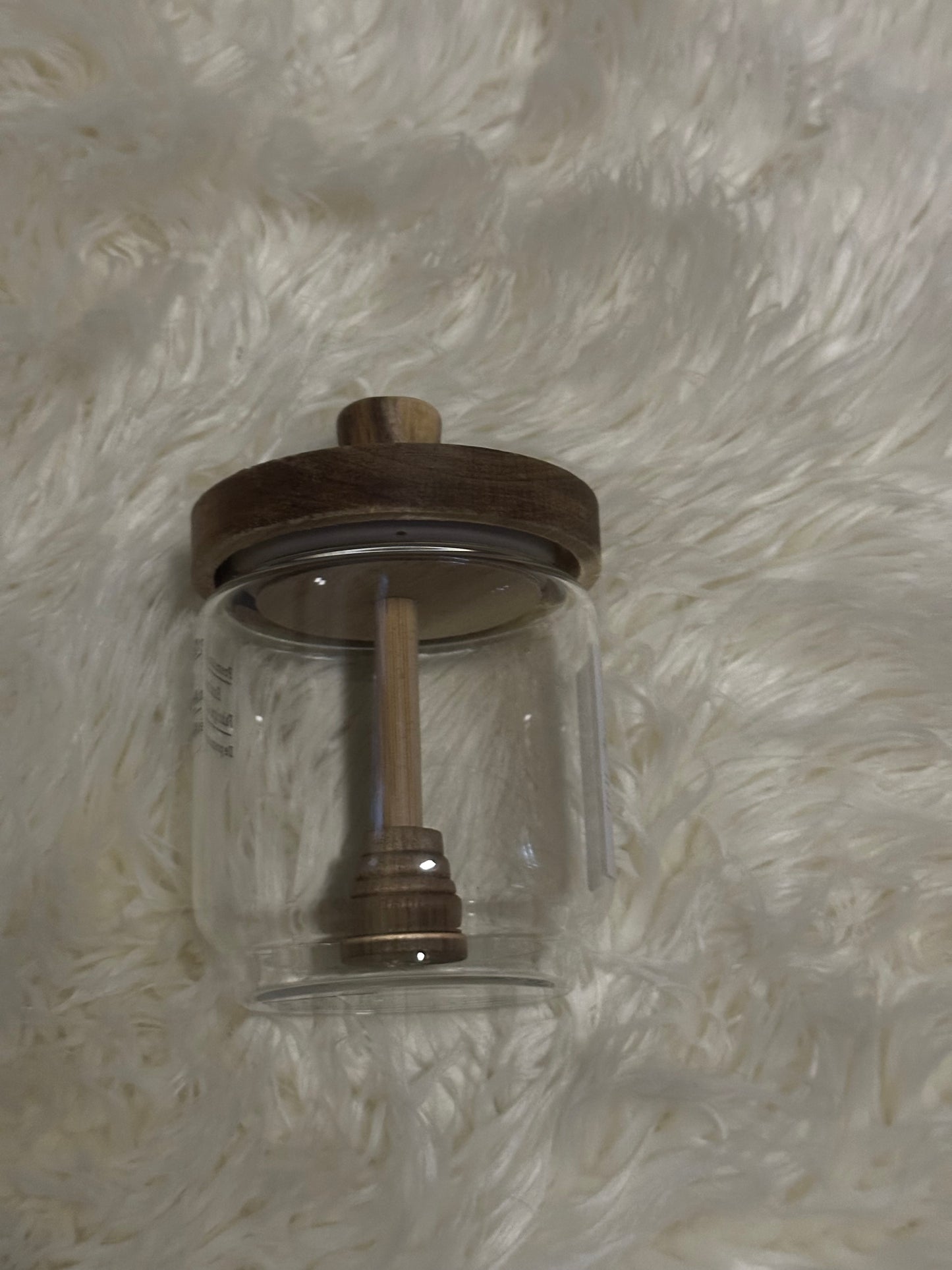 Glass Honey Jar with Wood Lid