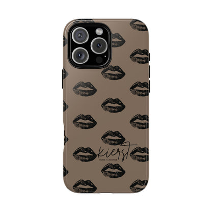 Black Lips and Mocha iPhone Case