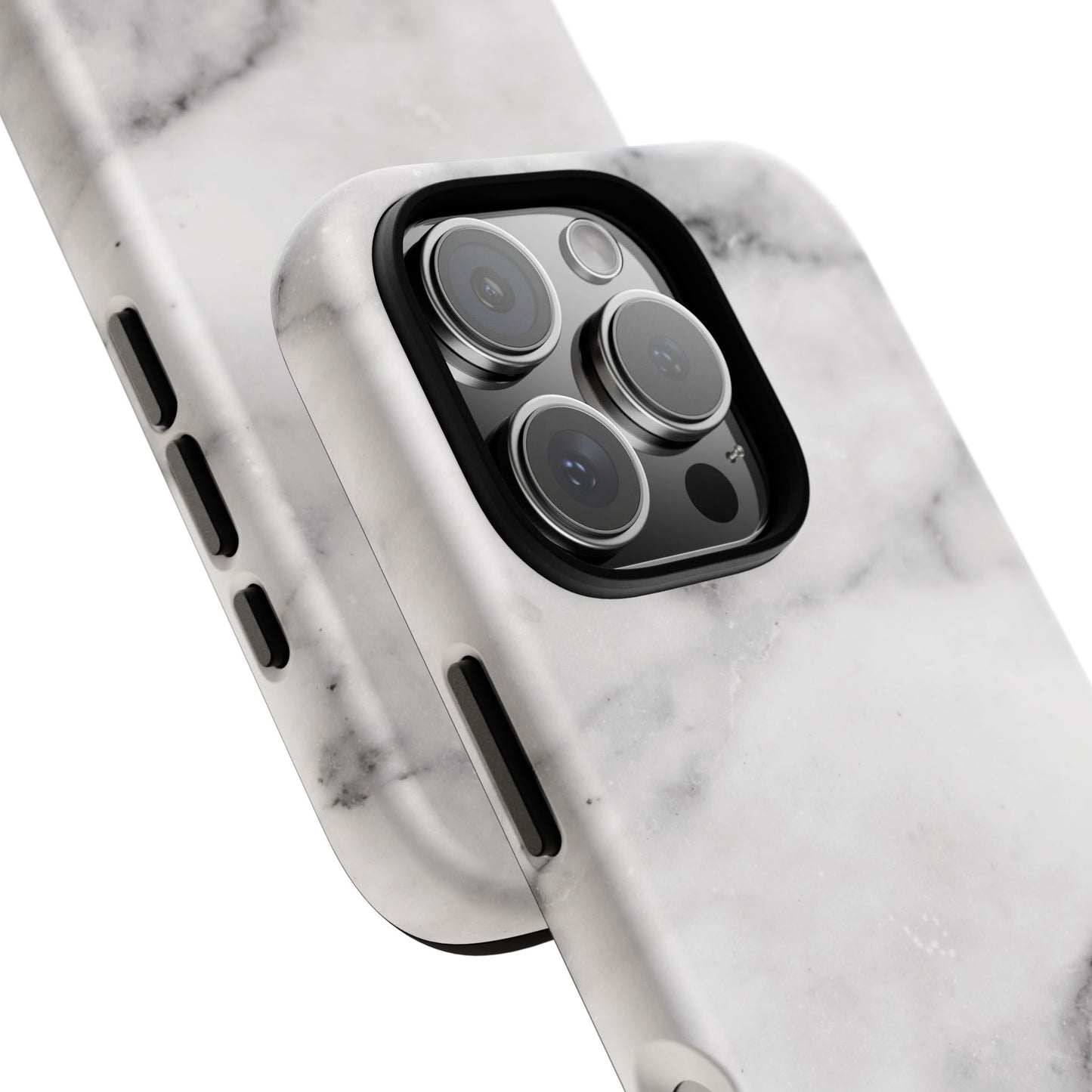 Lived-In White and Grey Marble iPhone Case | Curated Calm, Captured in Marble