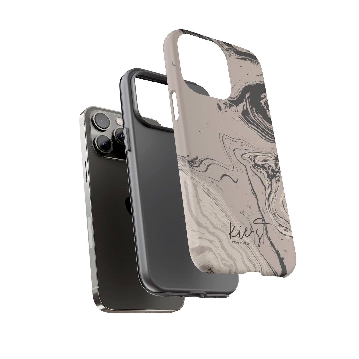 Cream, Grey, and Taupe Marble iPhone Case | A Bold Neutral Grounded in Softness