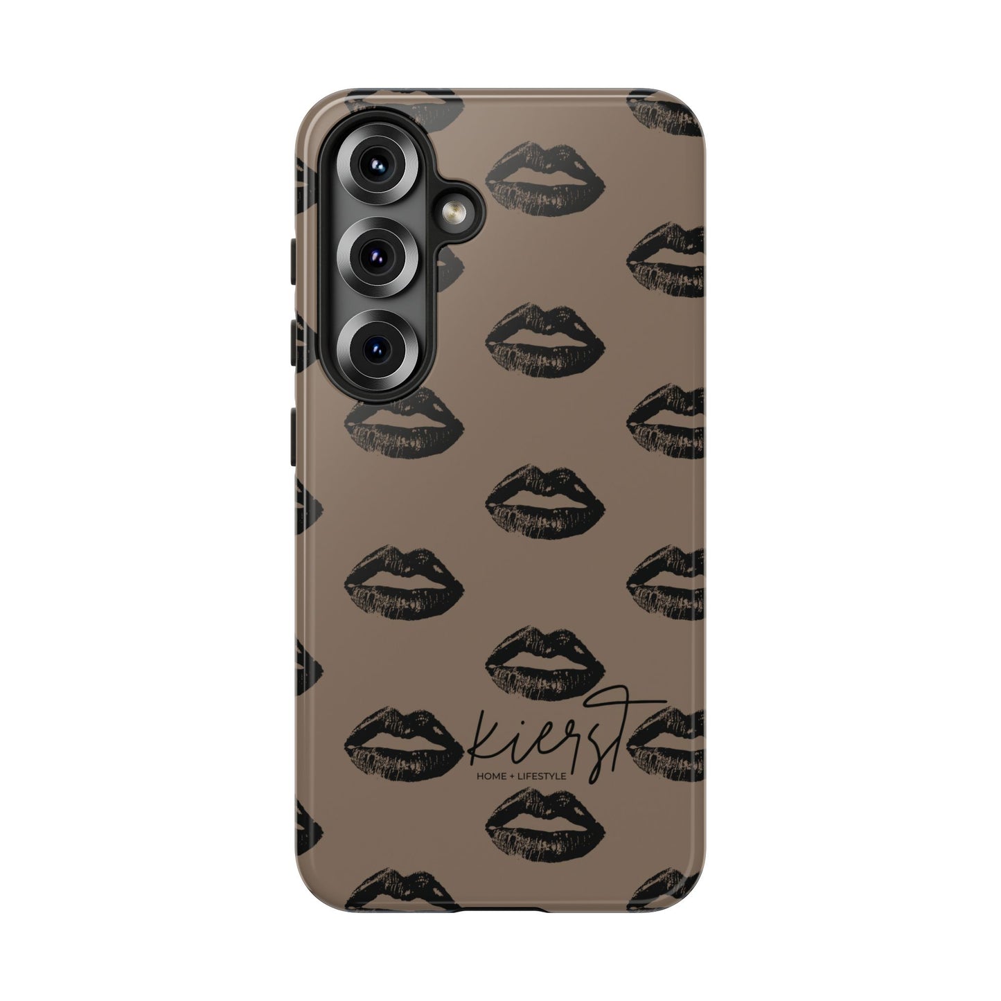 Black Lips and Mocha Samsung Galaxy Phone Case