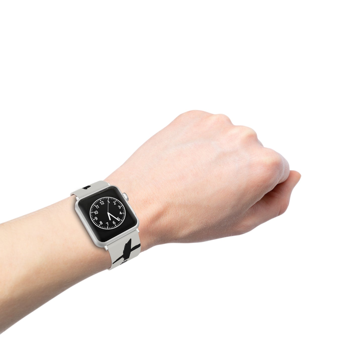 Black Brushstroke Cross Apple Watch Band