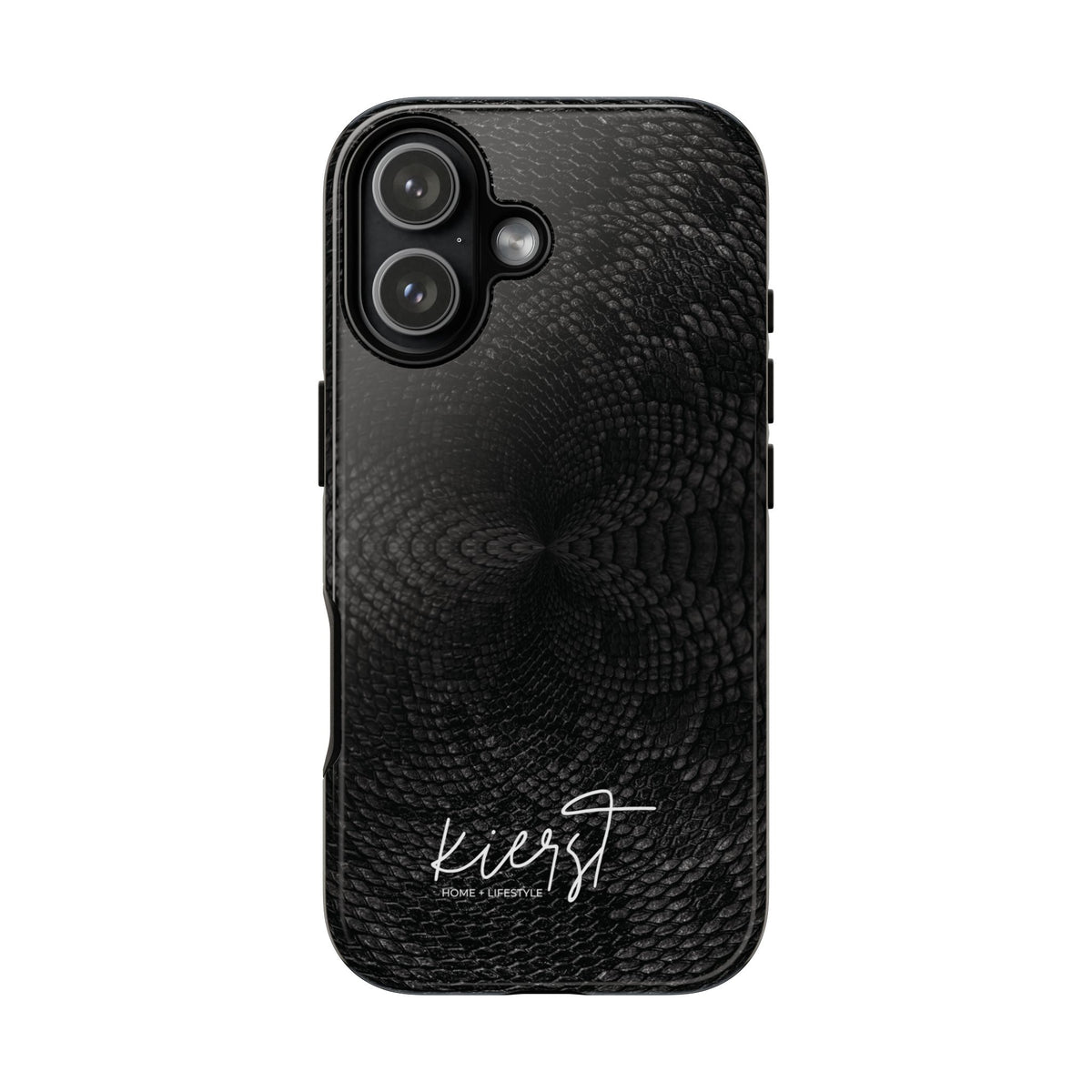 Black + Grey Snake Print iPhone Case