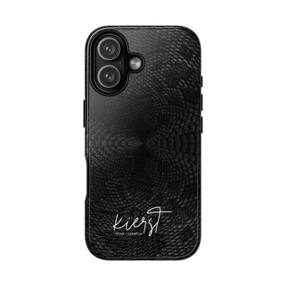 Black + Grey Snake Print iPhone Case