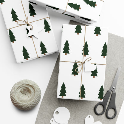 Cartoon Tree Christmas Tree Gift Wrapping Paper