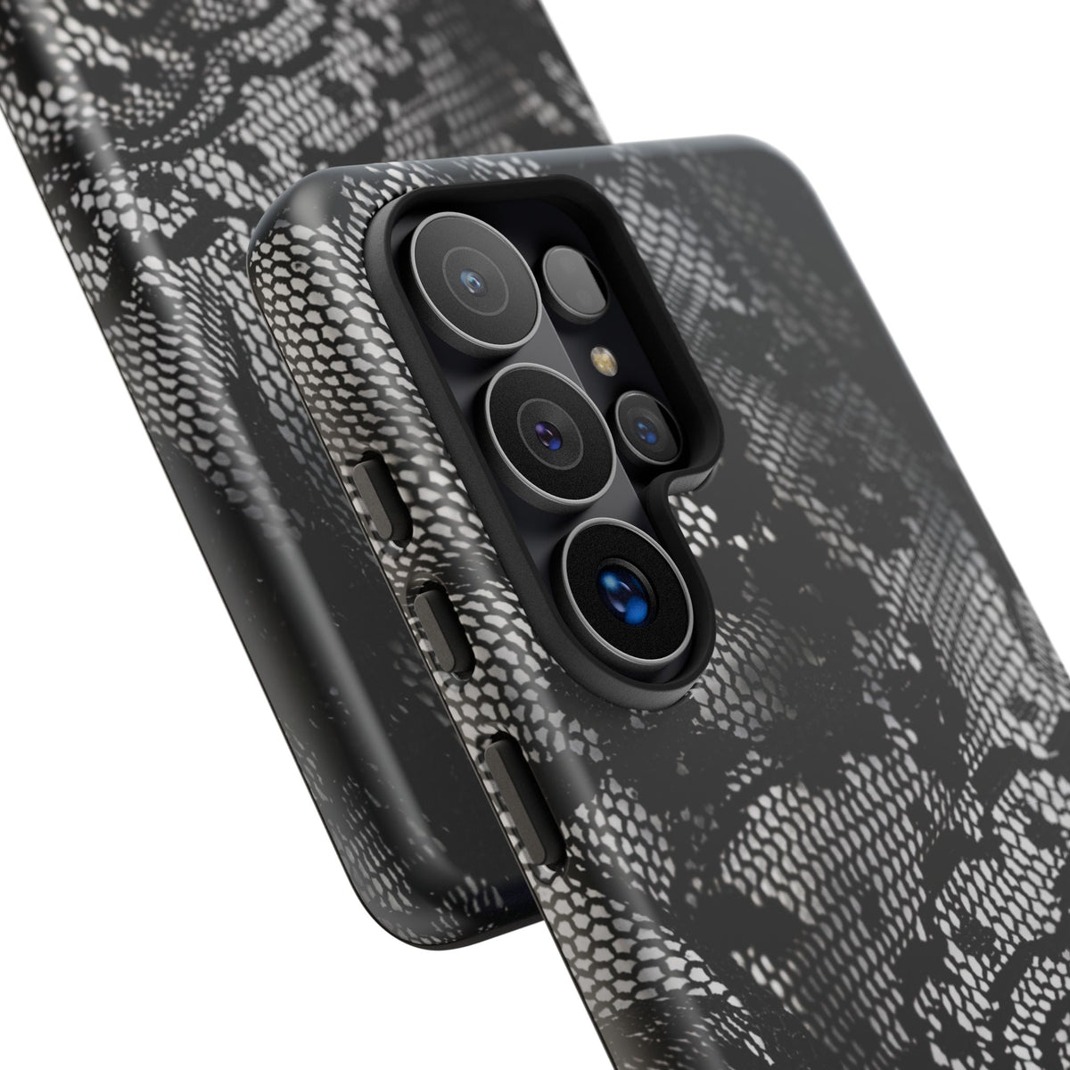 Black + White Lace Print Samsung Galaxy Phone Case