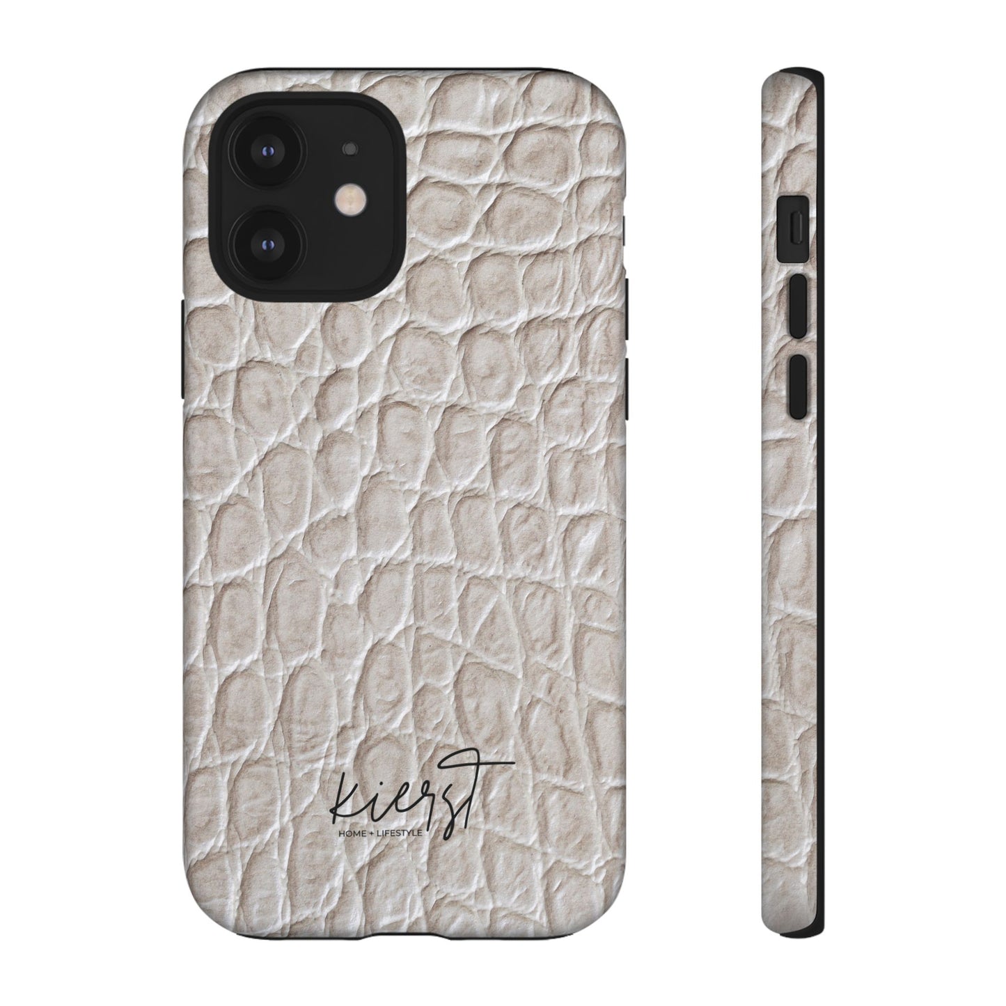 Cream Reptile Print iPhone Case