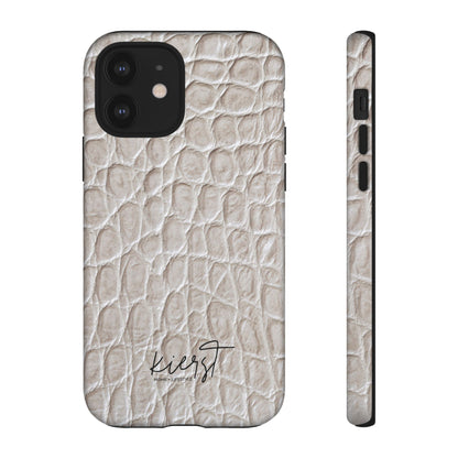 Cream Reptile Print iPhone Case
