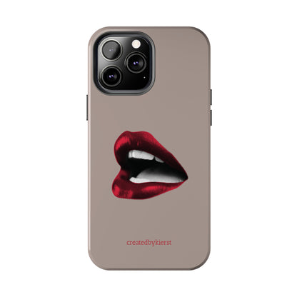 Vintage Newspaper Red Lips iPhone Case