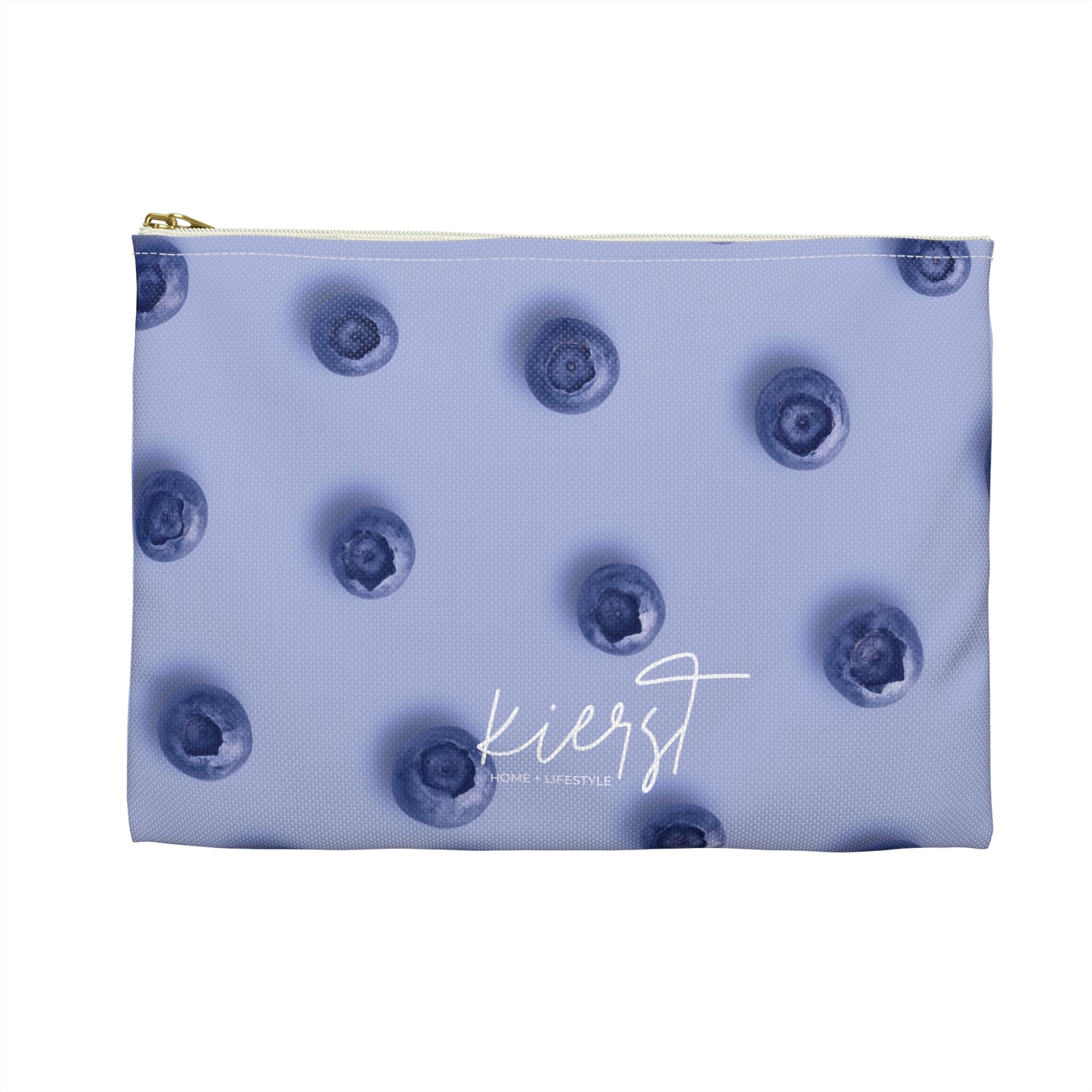 Blueberry Pop Accessory Pouch – Limited Edition Periwinkle & Fruit Print