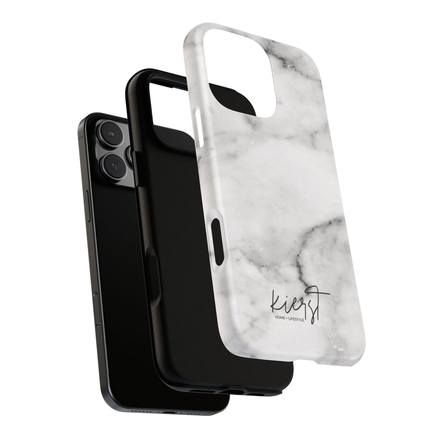 Lived-In White and Grey Marble iPhone Case