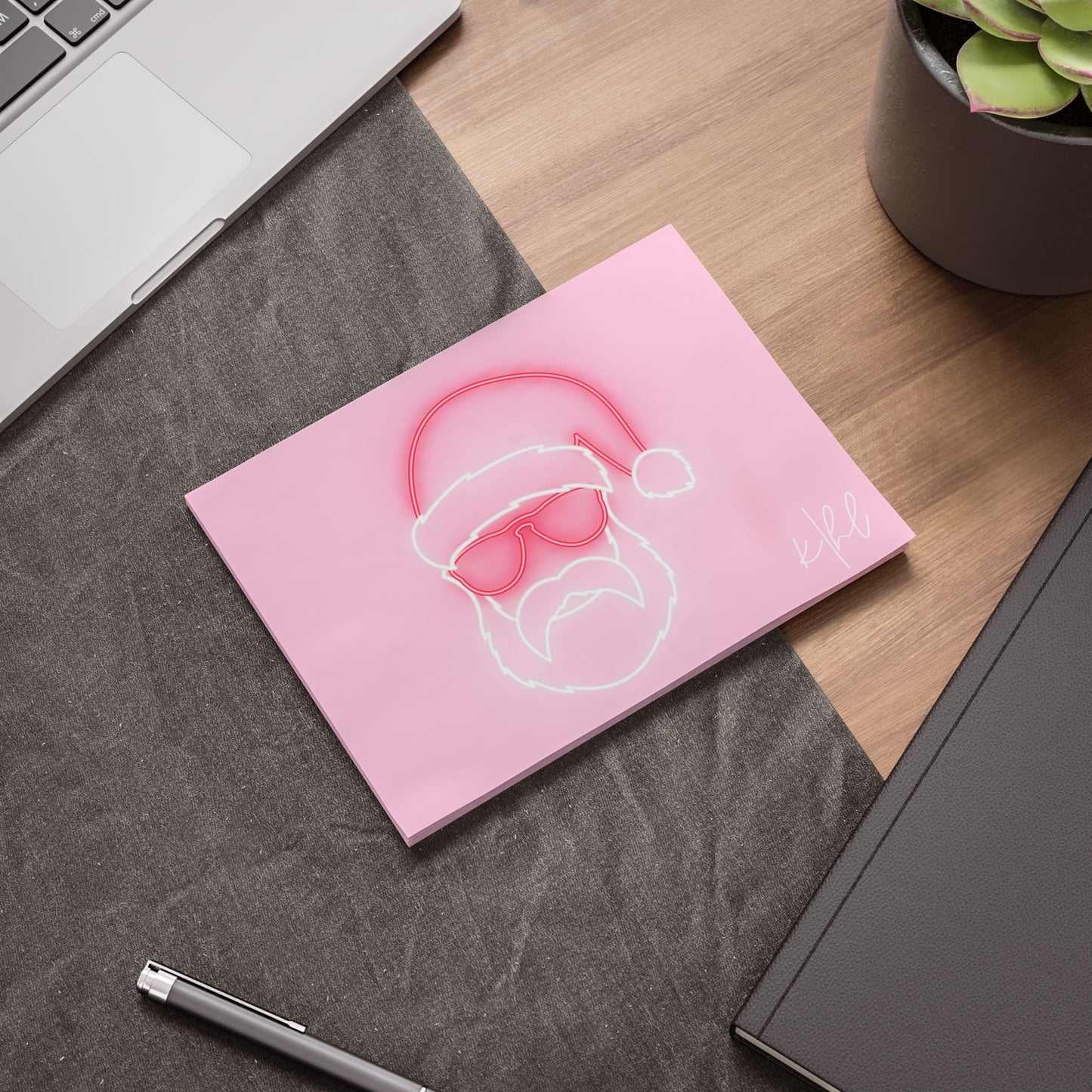 Neon Sign on Pink Post-it® Note Pad