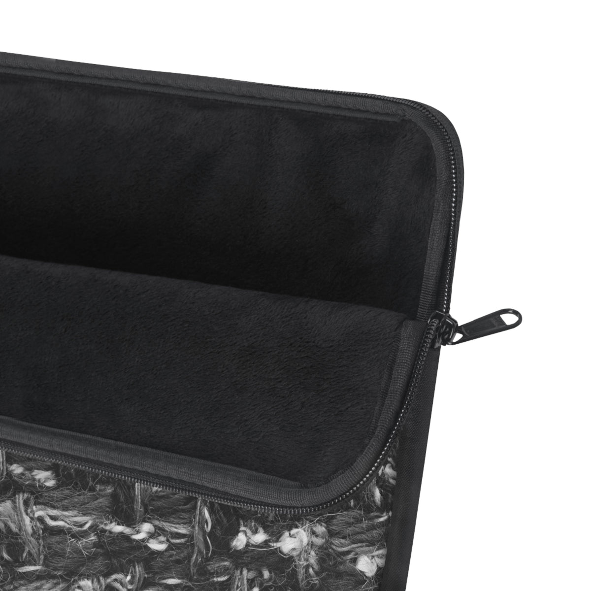 Grey Tweed Print Laptop Sleeve
