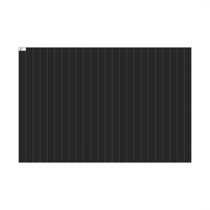 Black With Grey Pinstripe Gift Wrapping Paper