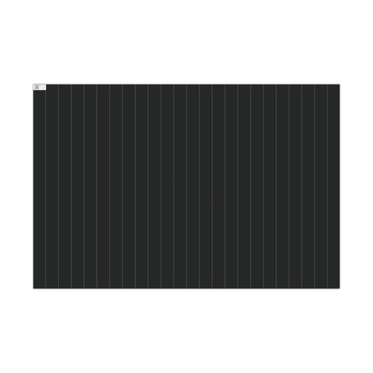 Black With Grey Pinstripe Gift Wrapping Paper