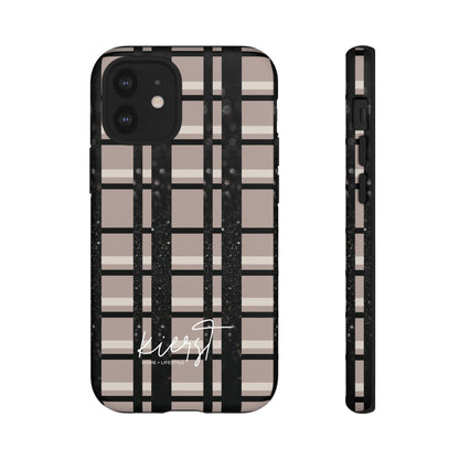 Elevated Neutrals Plaid iPhone Case | Classic Pattern, Modern Contrast