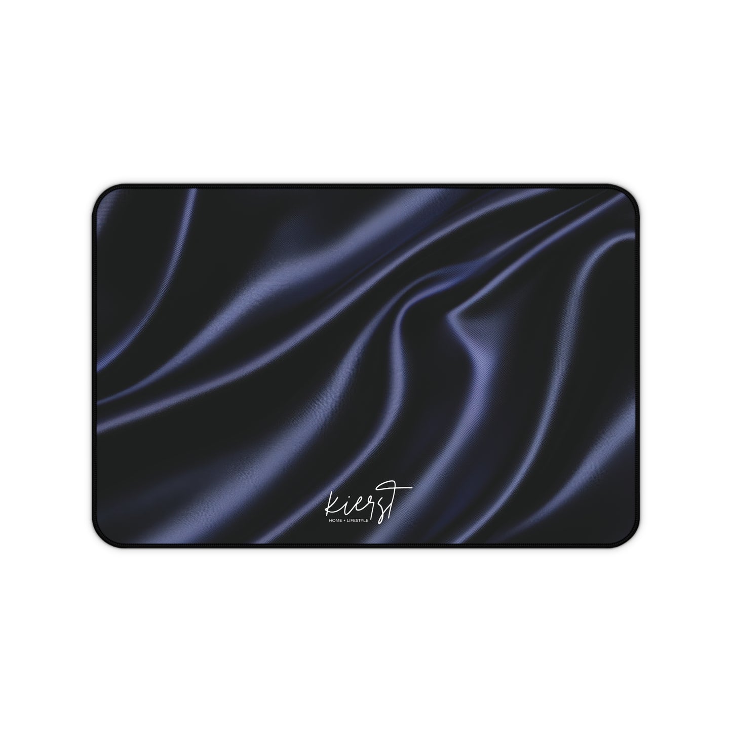 Navy Silk Print Desk Mat