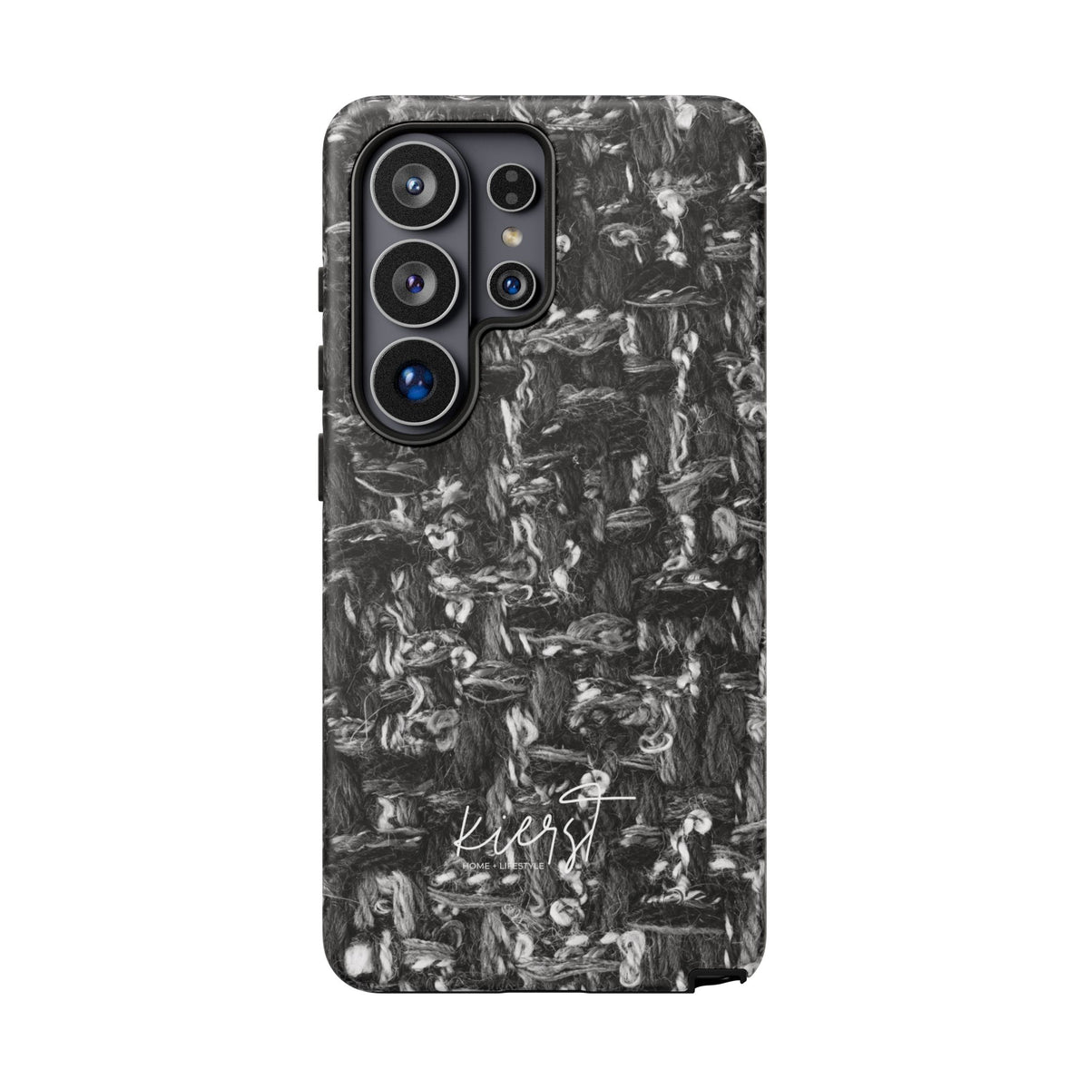 Grey Tweed Print Samsung Galaxy Phone Case