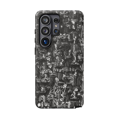 Grey Tweed Print Samsung Galaxy Phone Case