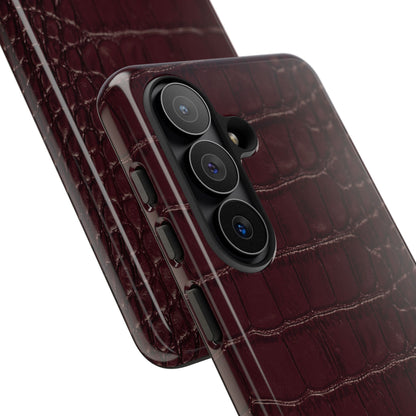 Signature Velvet Noir Crocodile Print Samsung Galaxy Phone Case