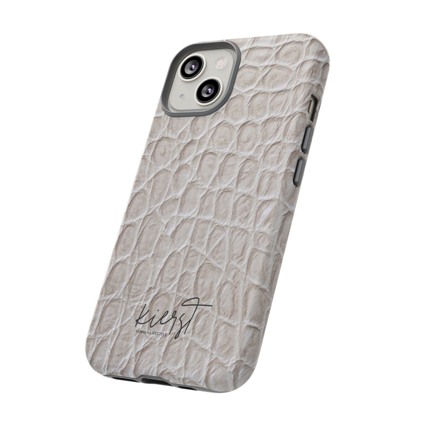 Cream Reptile Print iPhone Case