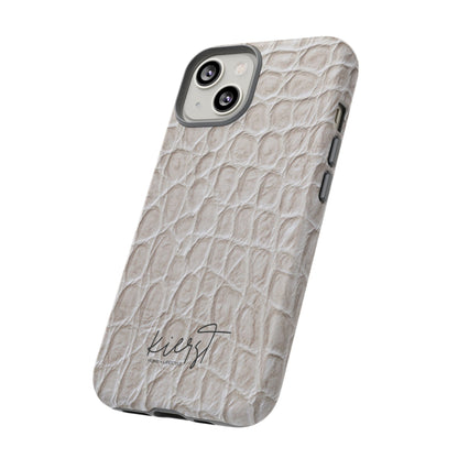 Cream Reptile Print iPhone Case
