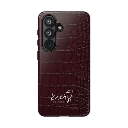 Signature Velvet Noir Crocodile Print Samsung Galaxy Phone Case