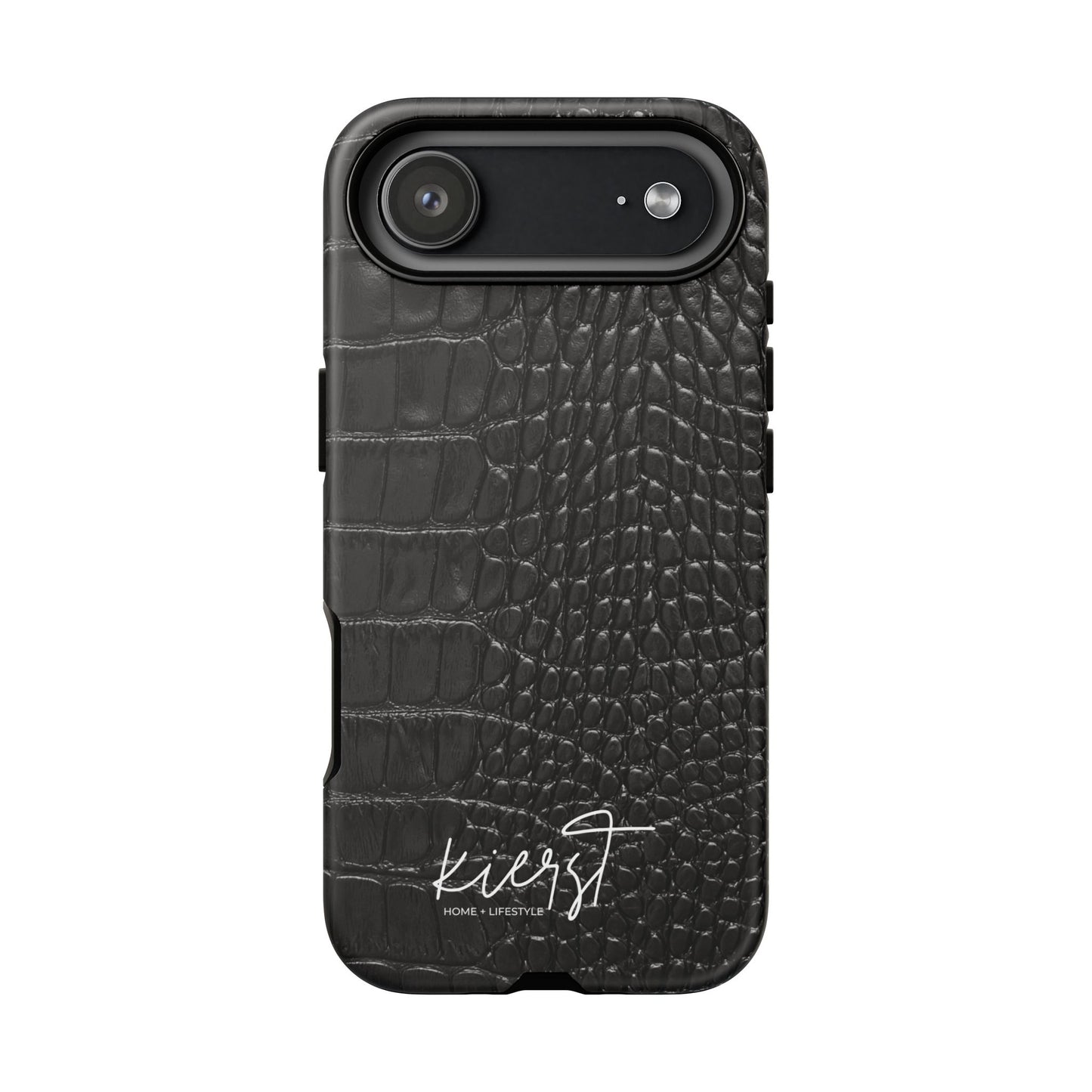 Black Crocodile Print iPhone Case