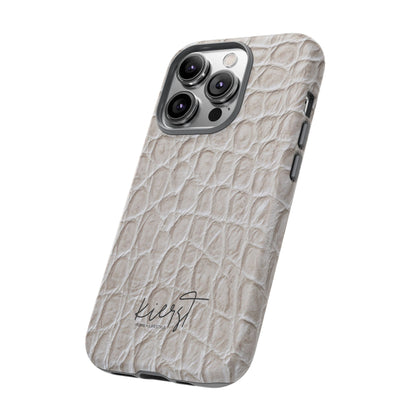 Cream Reptile Print iPhone Case