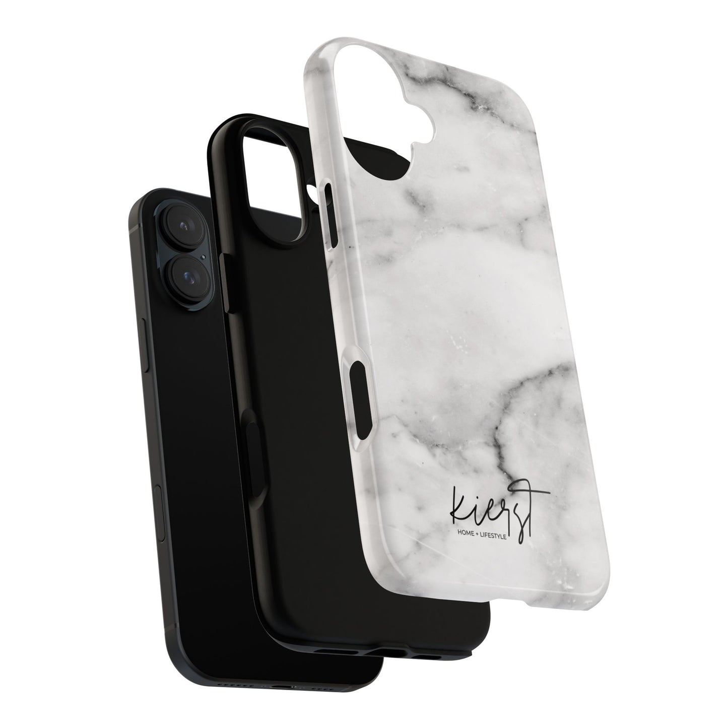 Lived-In White and Grey Marble iPhone Case | Curated Calm, Captured in Marble