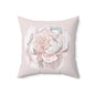 Watercolor Peony Square Pillow