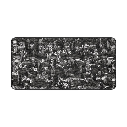 Grey Tweed Print Desk Mat