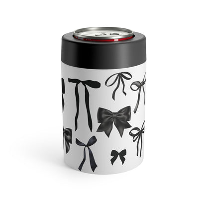 Black Bows on Grey Can Holder