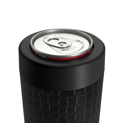Crocodile Print Can Holder – Matte Black Faux Texture