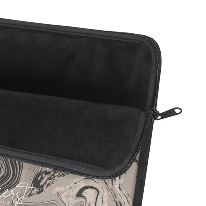 Cream, Grey, and Taupe Marble Laptop Sleeve | Everyday Edge