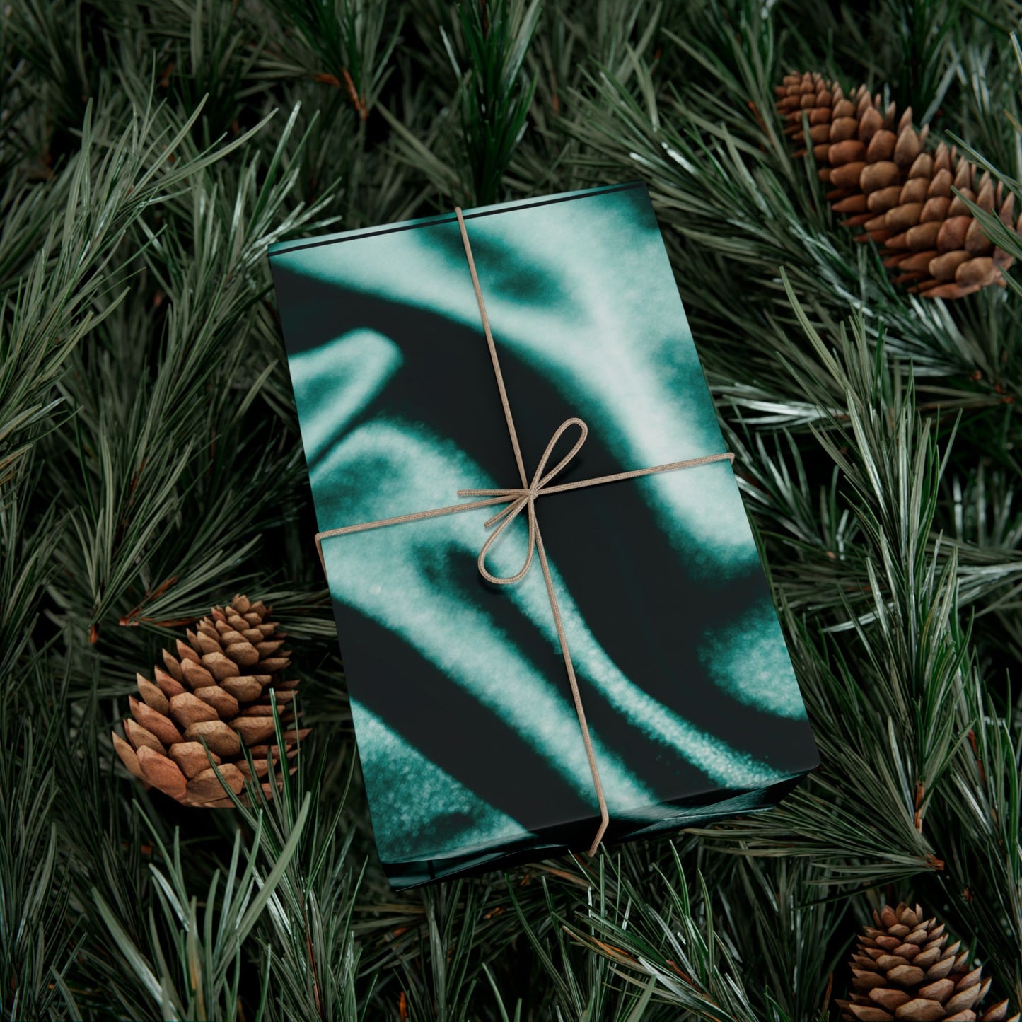 Emerald Satin Print Gift Wrapping Paper