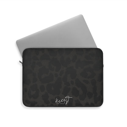 Black Leopard Laptop Sleeve | A Bold Neutral for On-the-Go Protection