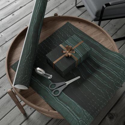 Emerald Crocodile Print Gift Wrapping Paper