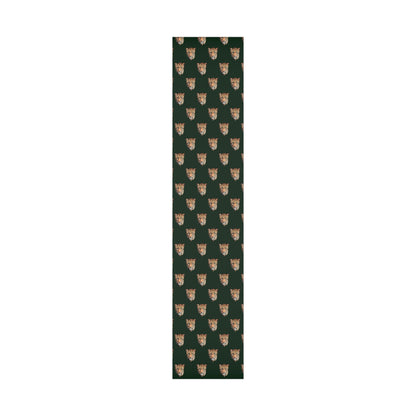 Leopard Head on Signature Midnight Pine Wrapping Paper