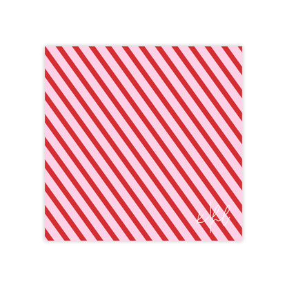 Holiday 25 Pink and Red Diagonal Striped Post-it® Note Pad