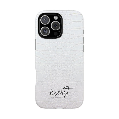White Alligator iPhone Case