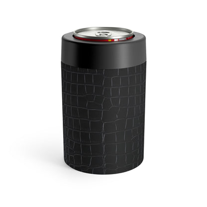 Crocodile Print Can Holder – Matte Black Faux Texture