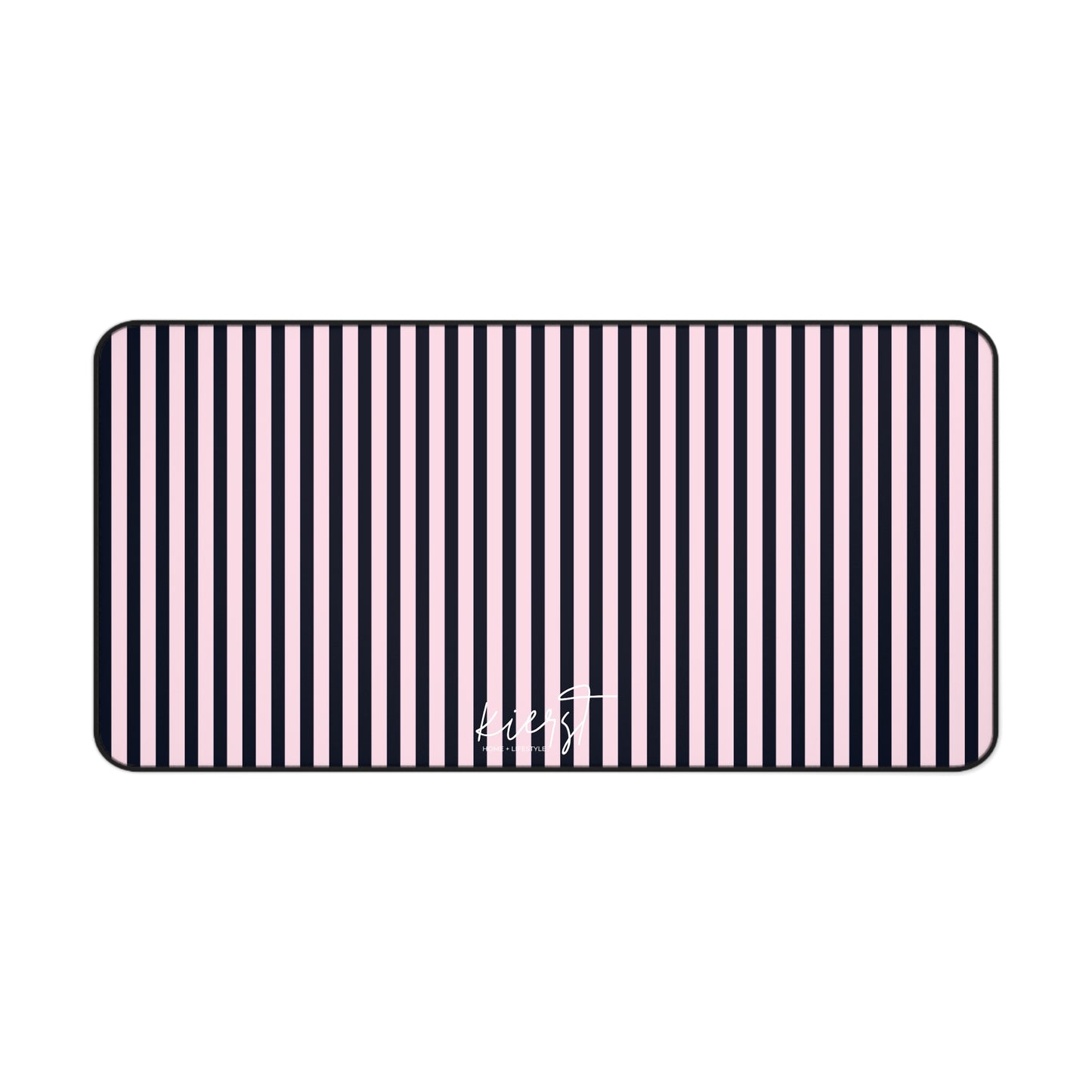 Signature Pink + Signature Storm Striped Desk Mat