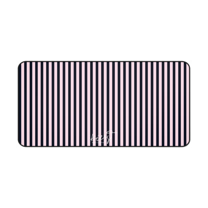 Signature Pink + Signature Storm Striped Desk Mat