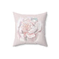 Watercolor Peony Square Pillow