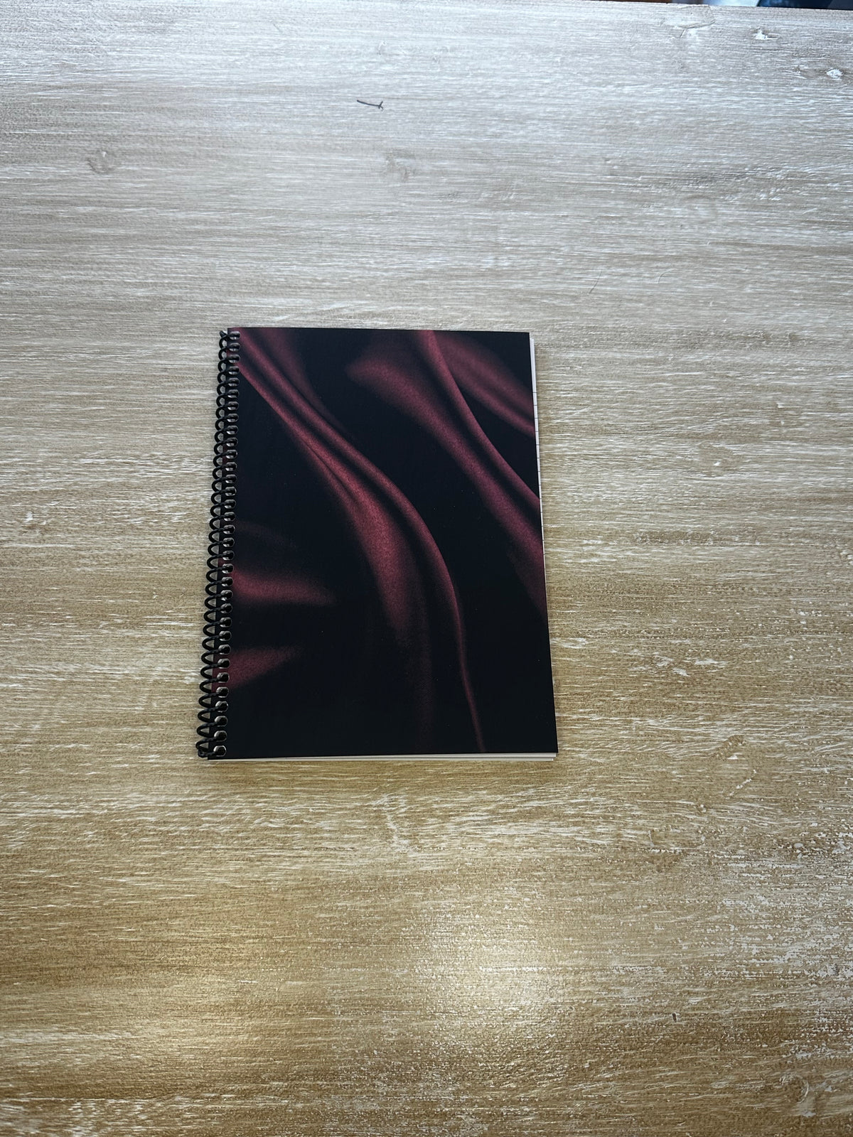 Signature Velvet Noir Silk Print Notebook