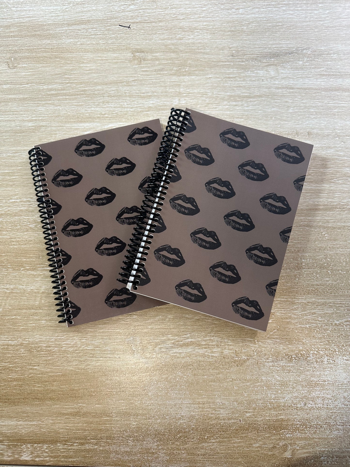 Black Lips on Mocha Notebook