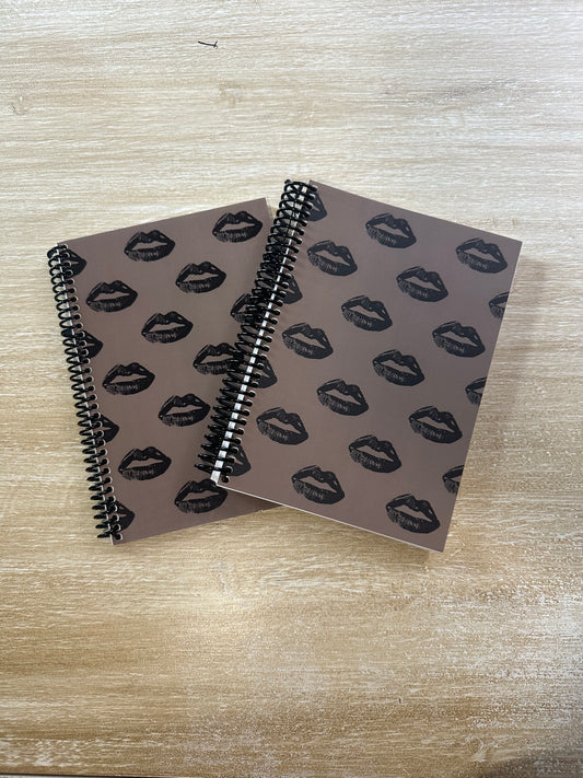 Black Lips on Mocha Notebook