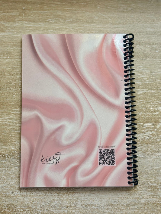 Pink Silk Print Notebook