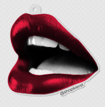Vintage Red Lips Ornament + Keychain